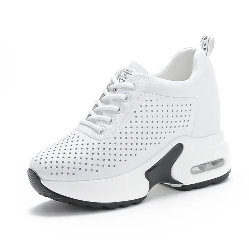 

Krasovki Wedge Heel Platform Dad Shoes Chunky Sneakers Air Mesh Breathable Women Sneakers Pumps Summer Shoes Soft Leather Shoes