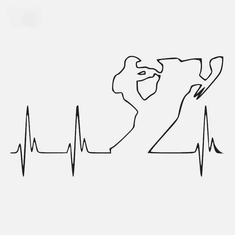 

14cm Adventure Snowmobile Heartbeat Vinyl Motorcycle Decal Car Sticker