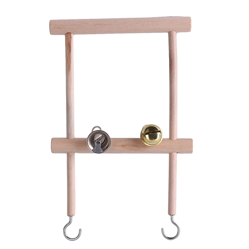 Wooden Stand Ladders Climber Bird Playground Toy Swing Cage Hanging Chew Toys For Birds | Дом и сад