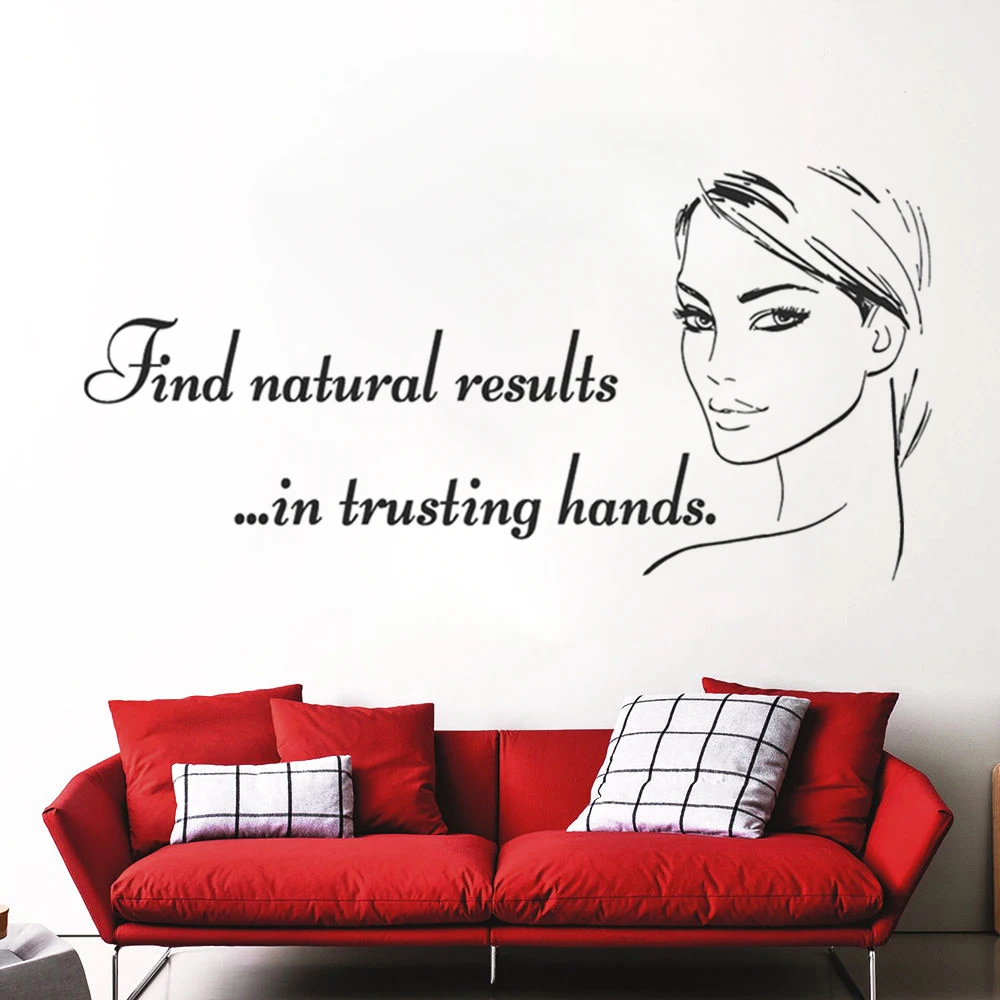 

Spa Salon Wall Decals Beauty Salon Woman Face Facials Skincare Quote Stickers Removable Vinyl Beauty Shop Decor Mural DW21142