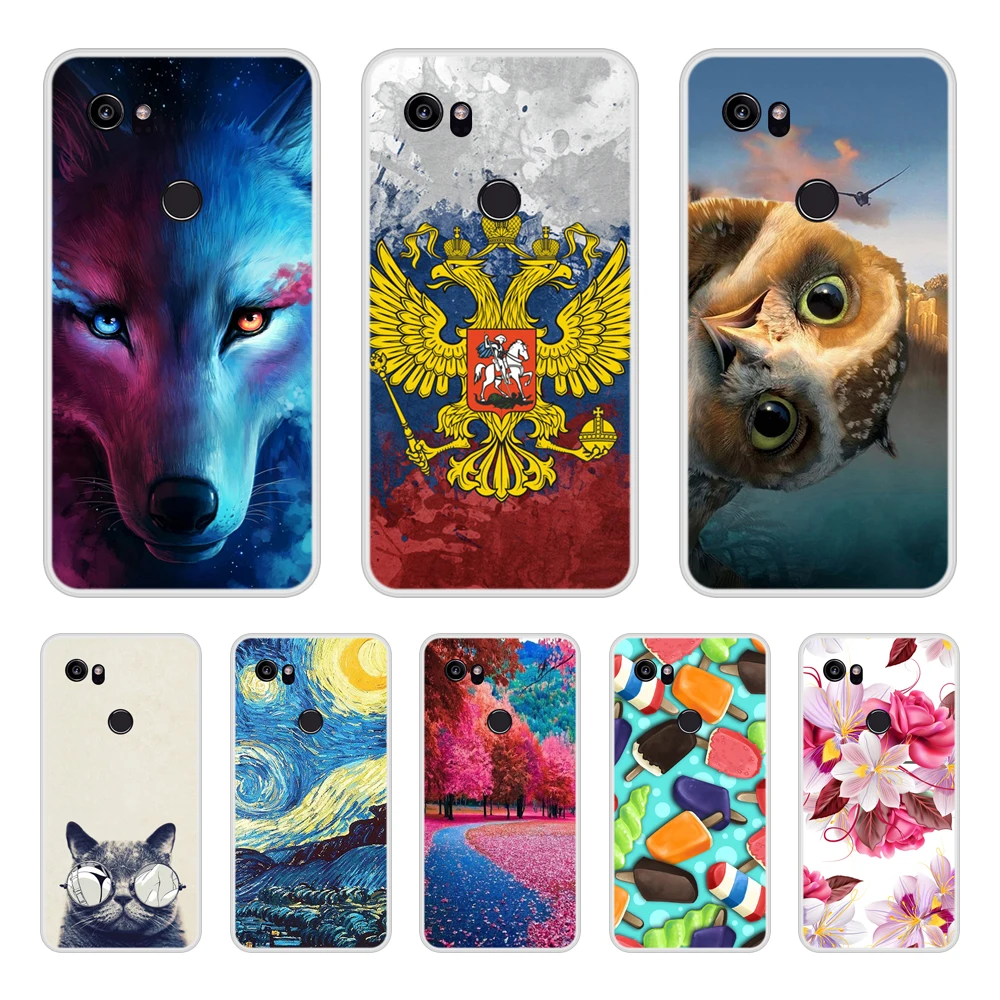 Чехол для Google Pixel 2 XL мягкий силиконовый чехол телефона из ТПУ с крутым рисунком 2XL
