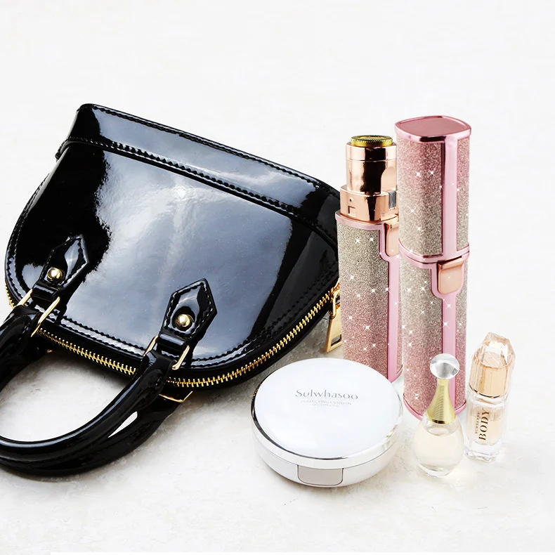 

New USB Charging Women's Hair Shaver Hair Remover 2 In 1 Lipstick Hair Shaver Hair Remover Eyebrow Trimmer