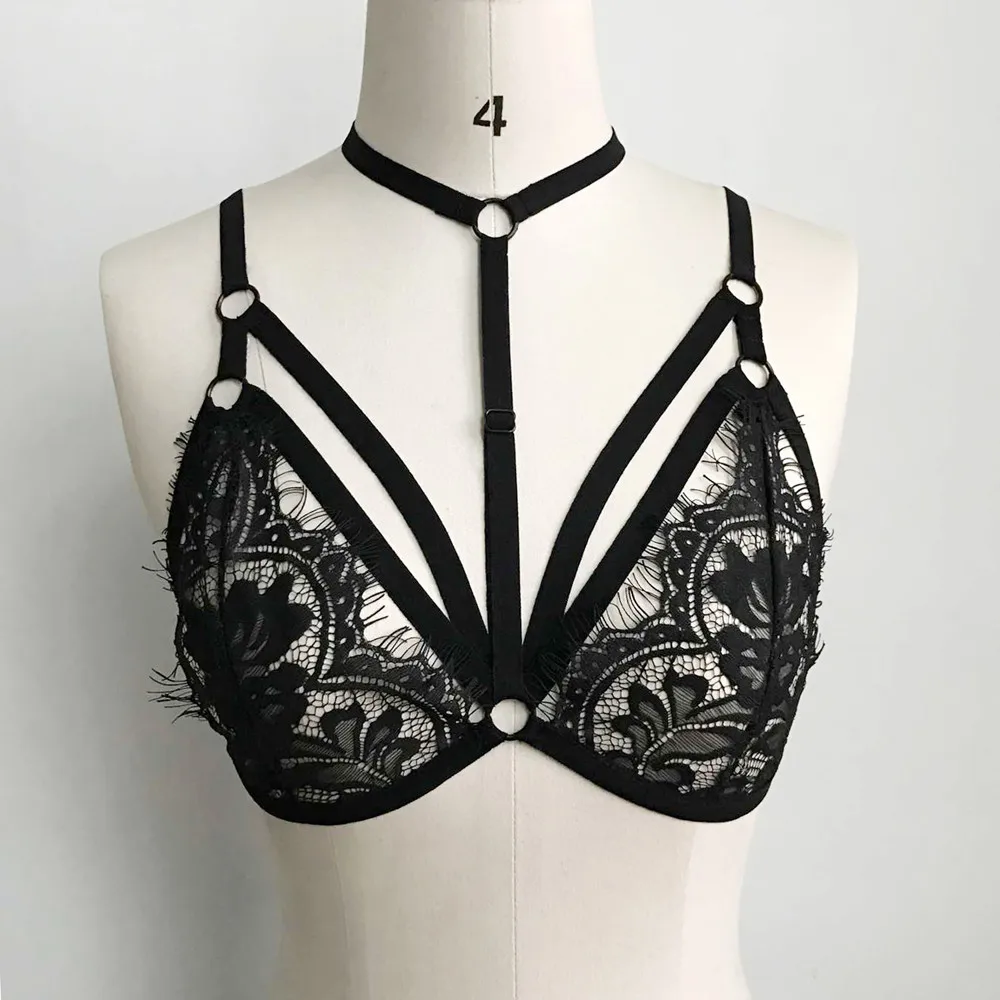 

top selling product 2021 Sexy Women Floral Lace Bralette Bustier Crop Top Sheer Bra Shirt Vest Support Wholesale Dropshipping