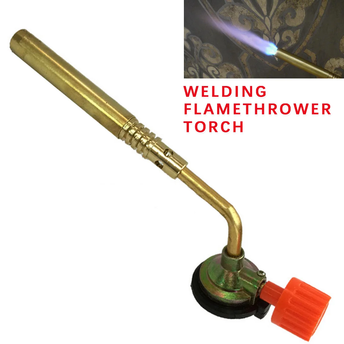 

Flame Gun Camping Welding BBQ Tool Portable Hand Ignition Welding Torch Butane Gas Blow Torch Adjustable Flamethrower Burner