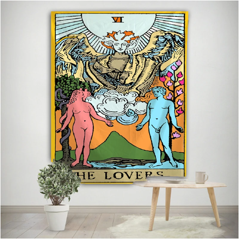 Таро волшебство гобелен настенное украшение для дома в стиле бохо декоративный