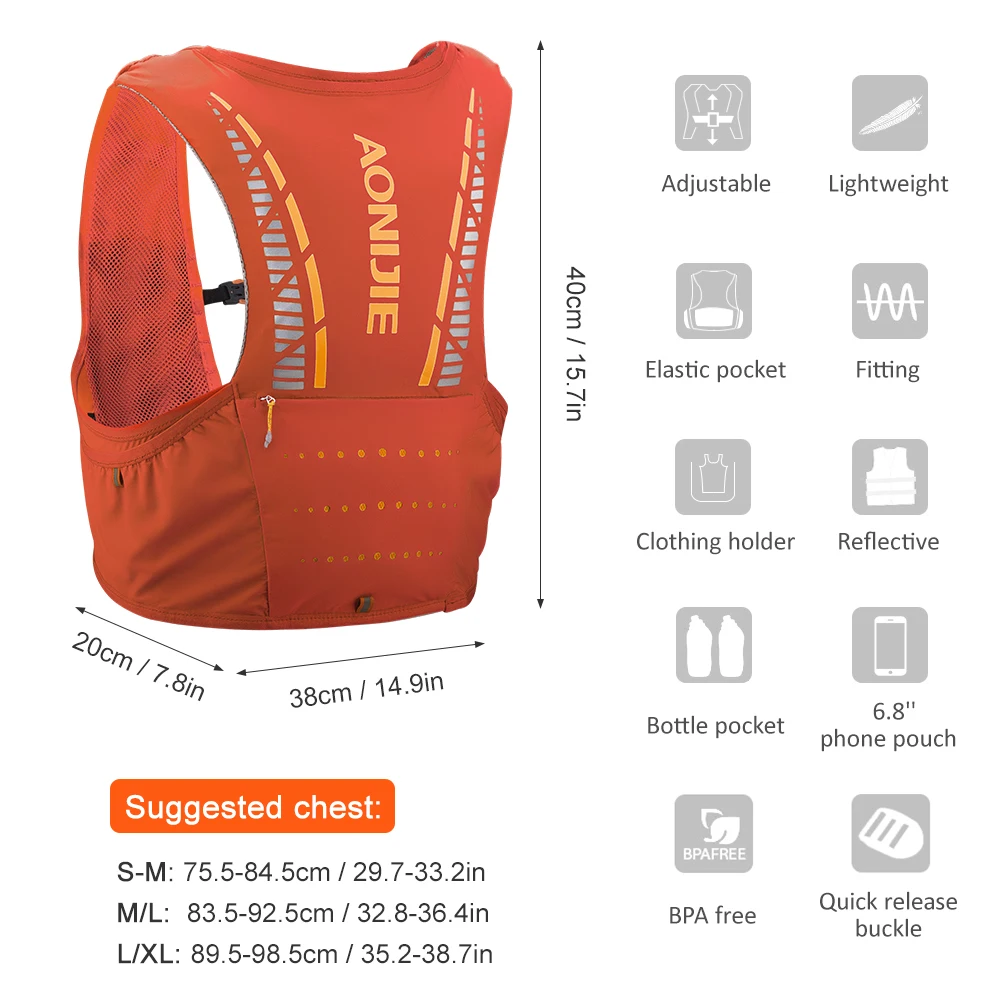 

Outdoor Mesh Hydriton Vest Breathable Running Vest Cycling Marathon Climbing Rucksack Bag Gift Emergency Blanket