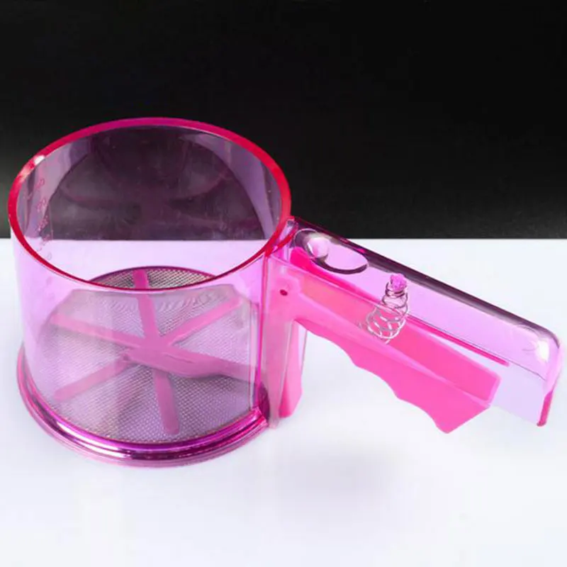 Домашний кухонный просеиватель с пластиковой ручкой давление случайный цвет 1