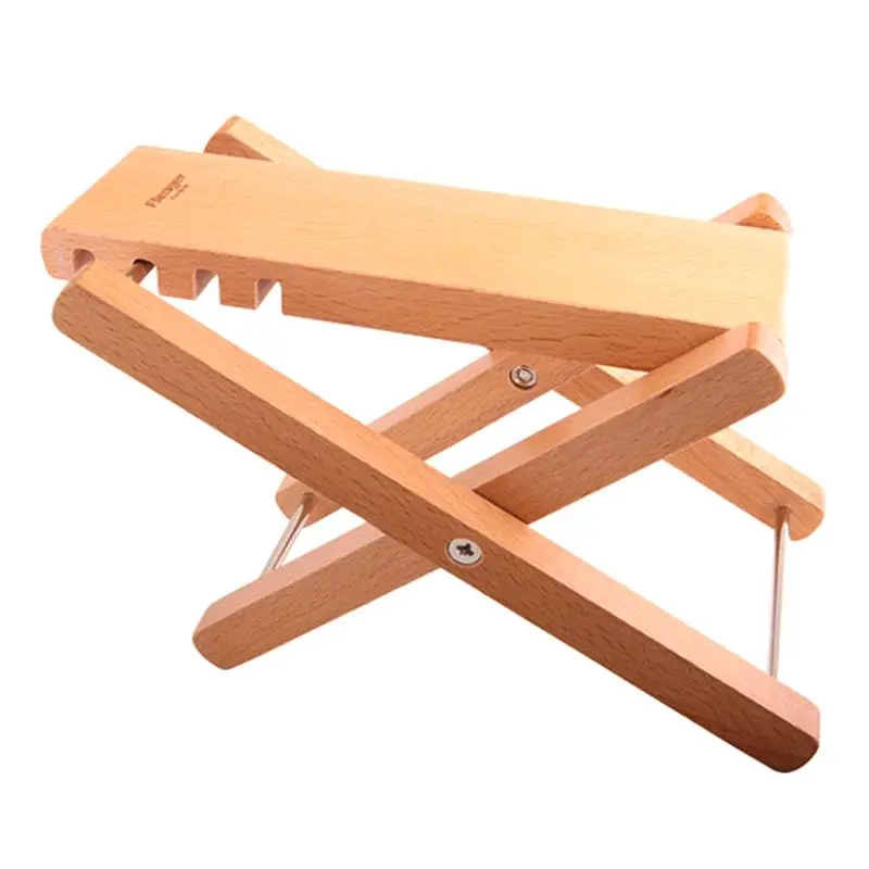 

Foldable Wooden Guitar Pedal 4-Level Adjustable Height Rest Stool Footrest Music