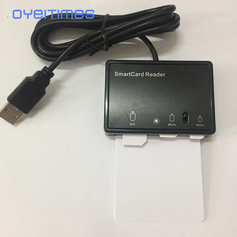 OYEITIMES MCR3516 кардридер USB 2,0 2 в 1 ID-1/2FF 12 Мбит/с Поддержка Контактная смарт-карта ридер 2 г/3г/4 г sim-карта ридер писатель