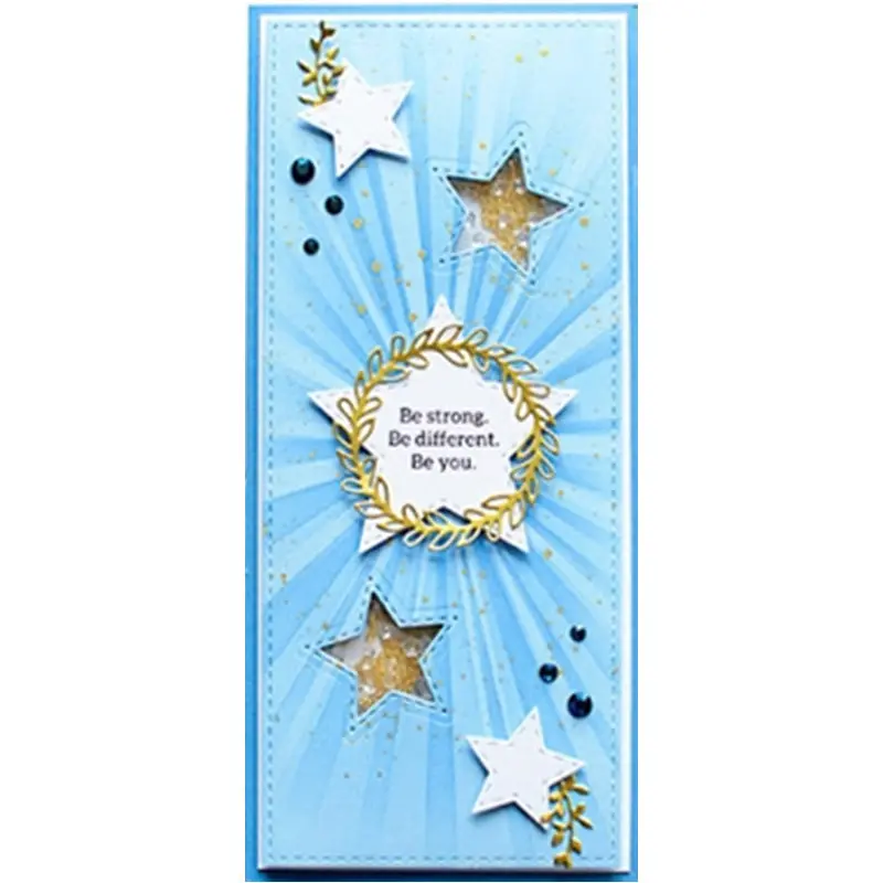 Новинка 2021 года высечки в виде звезд металлические и Скрапбукинг для