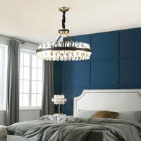 nordic round crystal led living room bedroom lamp childrens room study lamp hotel restaurant chandelier