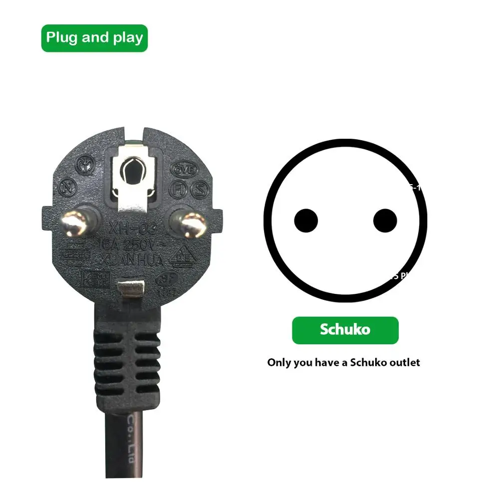 YKS ESNES EVSE портативное зарядное устройство для электромобилей IEC62196 6A 8A 10A 13A 16A