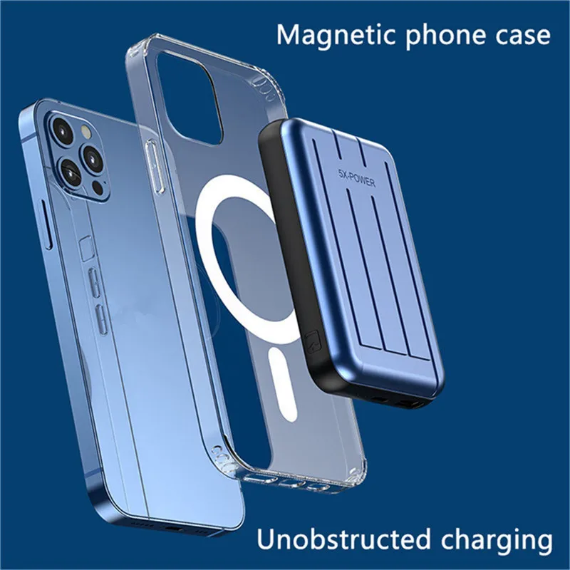 

Magnetic Wireless Charger Power Bank 10000mAh Powerbank PD USB C Quick Charge External Battery for iPhone 12 12Pro max xr