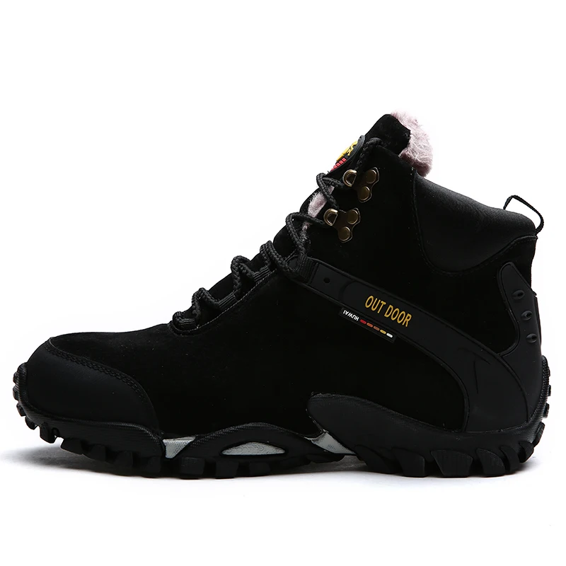 SENTA New Winter Men Hiking Shoes Waterproof Climbing Boots Outdoor Sport Shoes Anti Slip Trekking Hunting Shoes Trainers Rubber