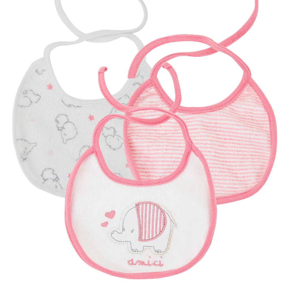 

3Pcs/Set Baby Cotton Bibs Drool Bibs Cute Triangle Scarf Adjustable Comfortable Four layers gauze Towel Saliva Newborn Apron