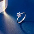 Серебряные кольца MloveAcc, 100% гарантия, настоящее серебряное ювелирное изделие 925 пробы, Открытое кольцо с фианитом для женщин
