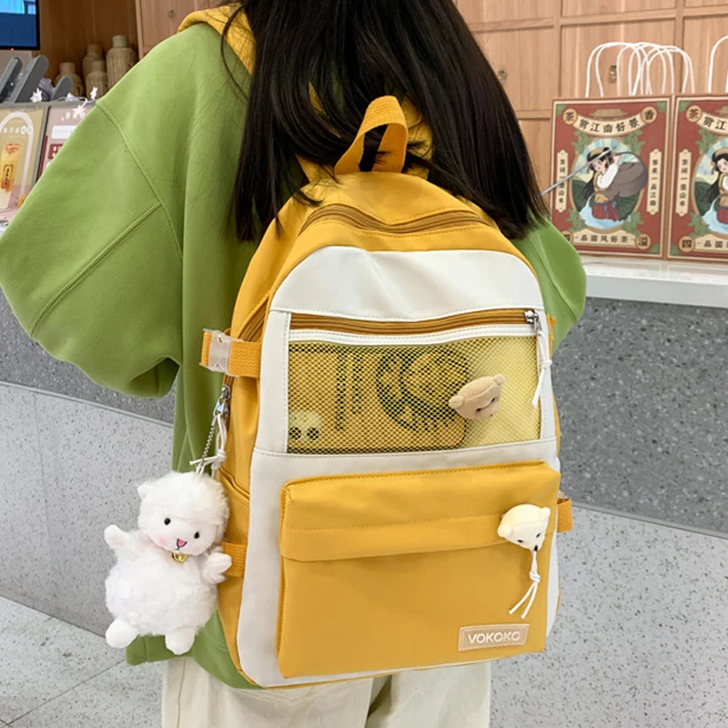 Рюкзак EnoPella женский нейлоновый Модный водонепроницаемый ранец милый школьный