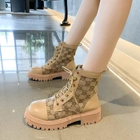 new womens boots stitching leather martin boots comfortable warm boots high value fashion boots platform boots student shoes