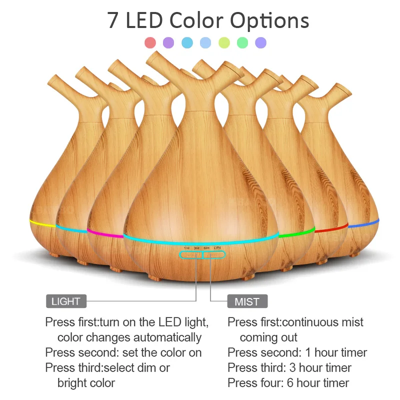 

2. Head air humidifier spray ultrasonic aromatherapy sleep wood grain can be used in home office