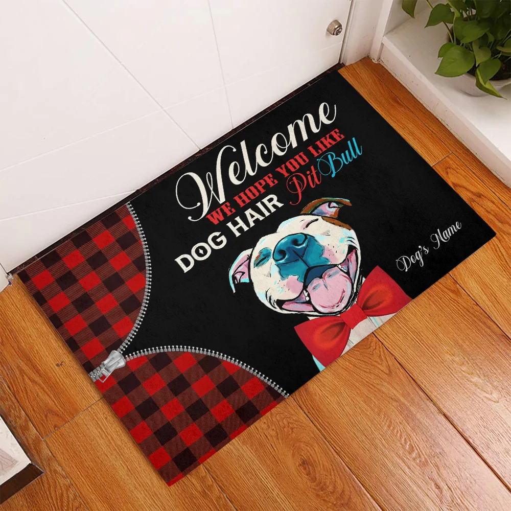 

CLOOCL Pit Bull Doormats 3D Graphic Welcome We Hope You Like Dog Hair Indoor Outdoor Doormat Funny Dog Door Mat Drop Shipping