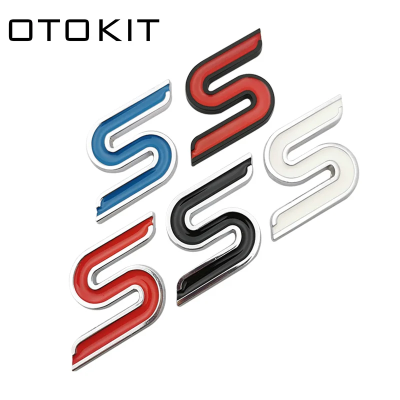 3D Metal S Front Grille Chrome Emblem Badge Car Stickers Decals for Ford Focus Fiesta Ecosport Kuga Mondeo Everest Styling | Автомобили и