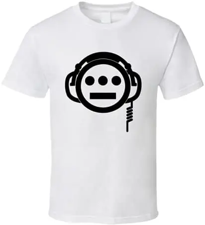 

Hieroglyphics Headphones Logo Shirt Black White Tshirt Men's