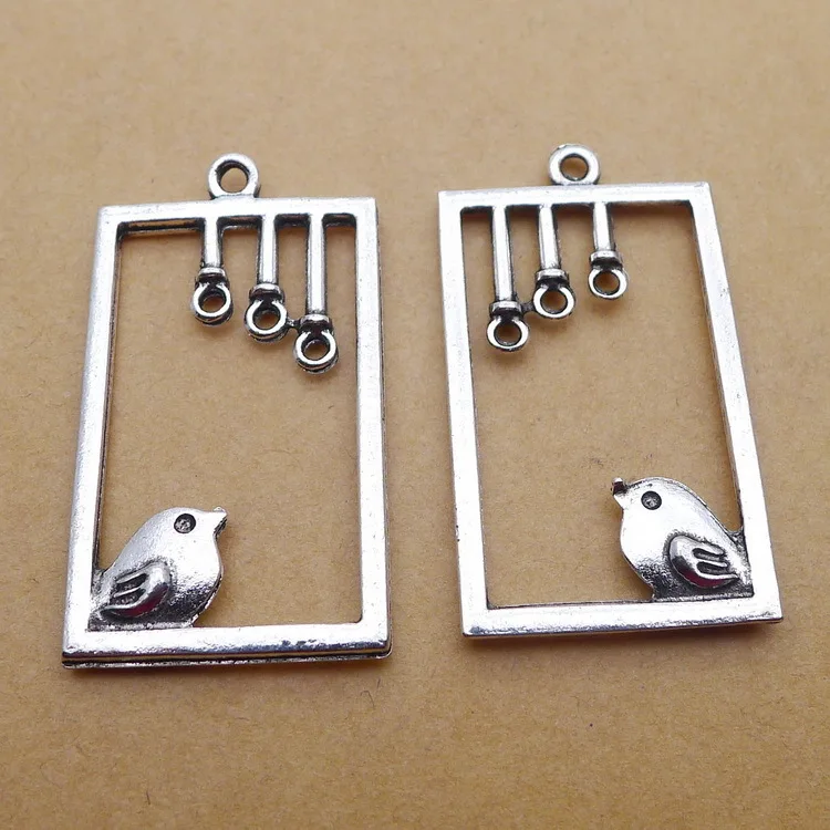 

Diy Jewelry Accessories Parts Birdcage Multi-hole Connector Antique Silver Color 23x41mm 3 Pieces