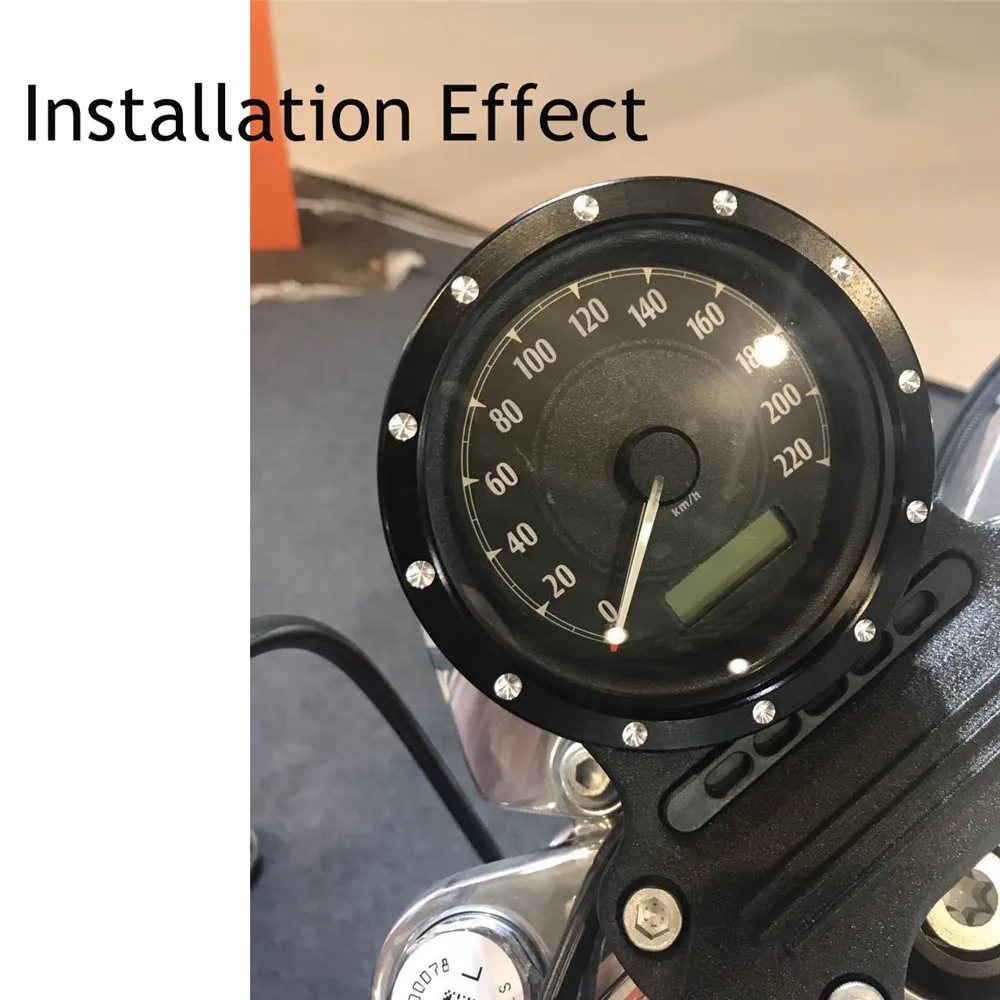 Мотоцикл Черный Заготовка Спидометр отделка ободок крышка 1 шт. для Harley Sportster 883 1200