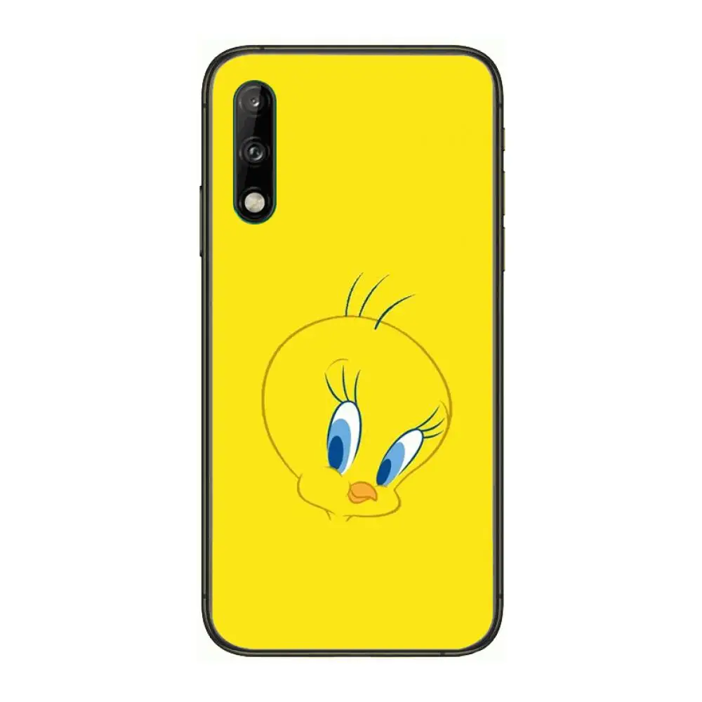 

Tweet Cute Clear Phone Case For Huawei Y 5 6 7 8 9 A P S Pro 2020 2019 Black Etui Coque Hoesjes Comic Fashion