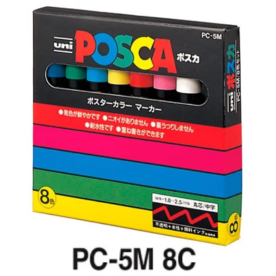 Uni mitsubishi Posca PC-5M маркер для рисования сверхтонкий наконечник 1 8-2 5 мм 8/15 цветов |