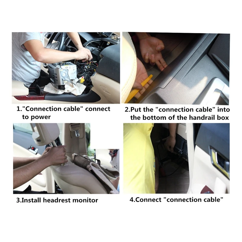 Car Universal 7Inch Tft Led Screen Mp5 Player Rear Headrest Digital Display Support Av / Usb Sd Input Fm Speaker - Bla | Автомобили и