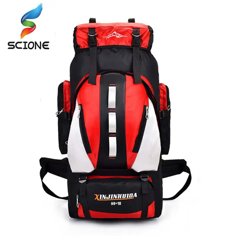 100л рюкзак для альпинизма большой емкости путешествий кемпинга рыбалки пеших
