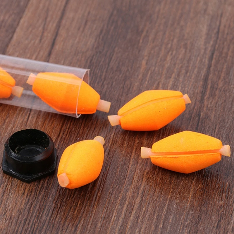 

6Pcs Fluorescent Orange/Yellow Fly Fishing Tube Float Foam Strike Indicators Yellow / Orange High Visibility Fishing Accessories