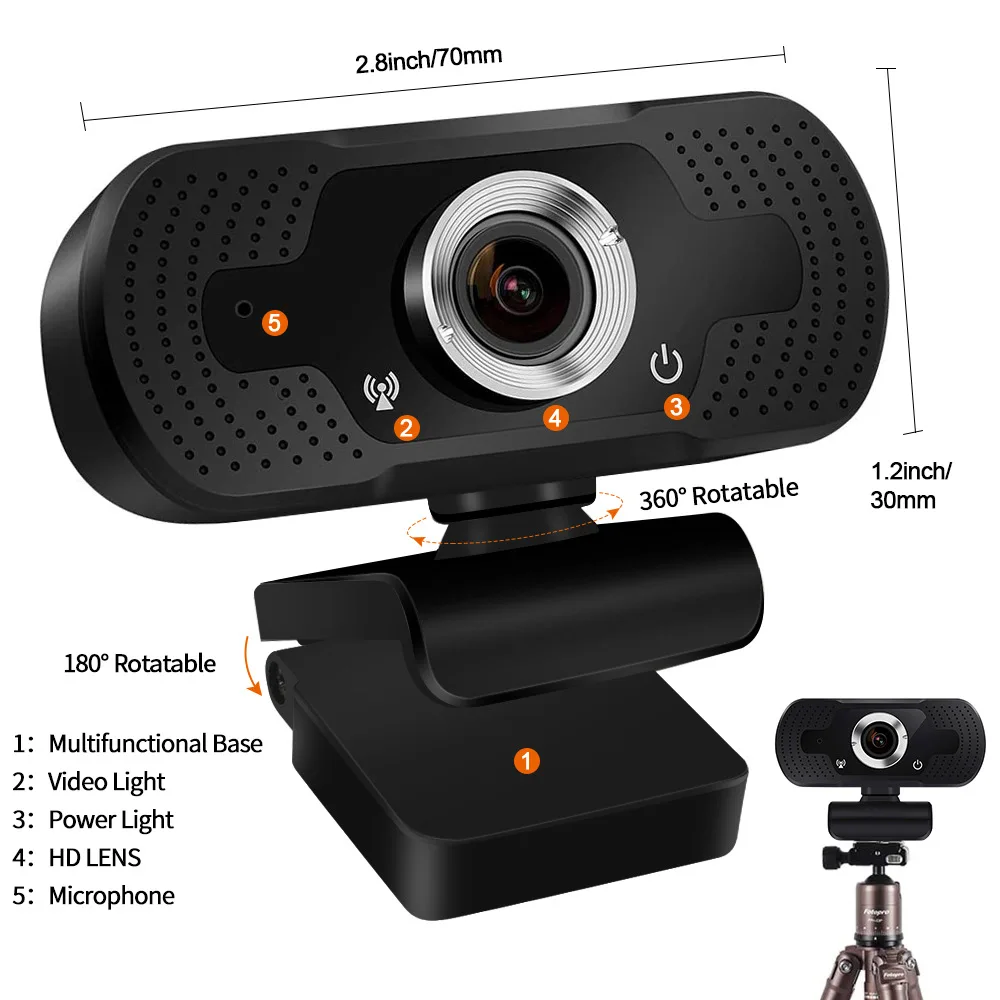 

Webcam Full HD 1080P web camera with microphone Web USB Cam webcam for PC computer Live Video Calling Work New free ship