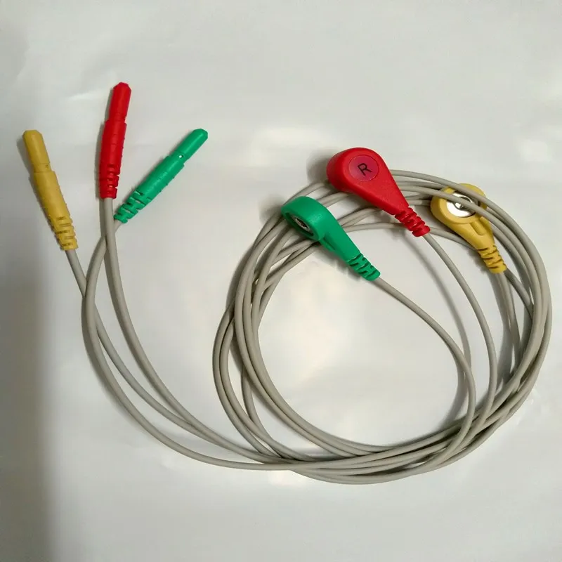 AAAMI holter рекордер ЭКГ leadwire 3 провода Snap IEC D1.5 to 4 0 Holter кабели для ECG Machine|snap snap|lead 3snap cable