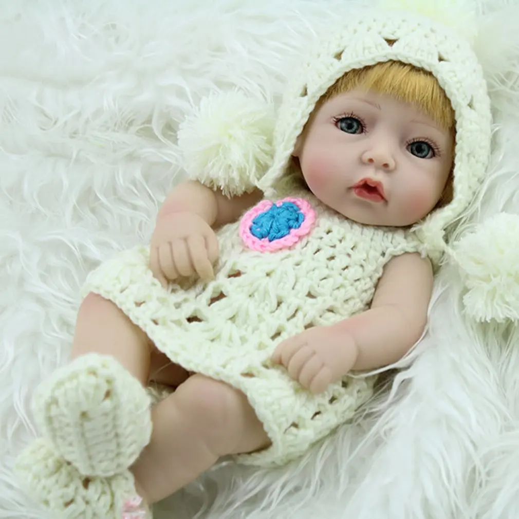 

OCDAY 28cm Soft Silicone Baby Dolls Reborn Handmade Cloth Body Lifelike Alive Babies Toys For Kids Birthday Christmas Gift Dolls