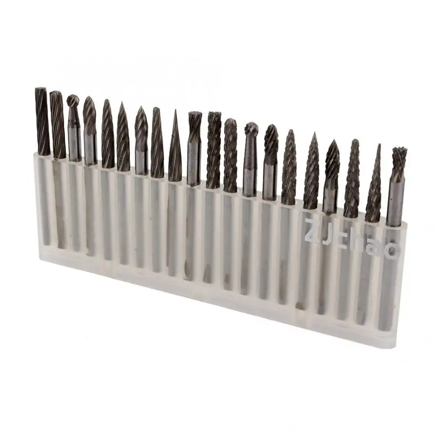 Хвостовик 1/8 дюйма (3 мм) 20 шт. карбидные вольфрамовые поворотные напильники