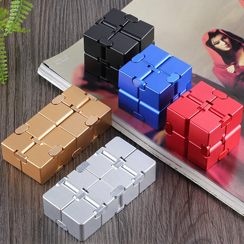 

Infinity Decompression Unlimited Cube Aluminum Alloy Decompression Toy Metal Novelty Toy