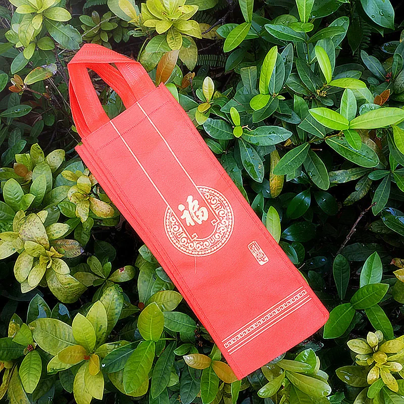

10pcs Wine Bags Non-woven Fabric Red Wine Bottle Glass Bag Travel Pouch Gift Weddings Reusable Wine Accessory