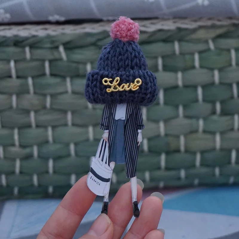 Брошь шляпа Новый Diy креативные милые женские Необычные значки булавки для