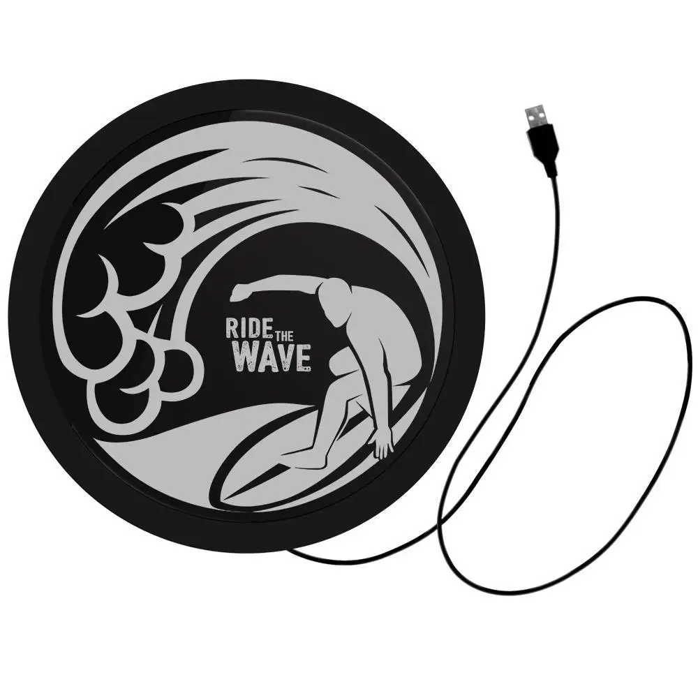Ride The Wave Серфинг Спорт Многоцветное изменение света стены Surf Rider Ocean Art Декоративный светодиодный неоновый знак Подарок для серфера.