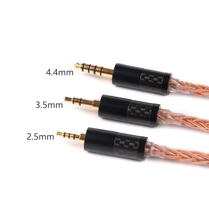 Yinyoo 8 Core Upgraded High-end Single Crystal Copper Cable 2.5/3.5/4.4MM With MMCX/2PIN Connector For KZ ZS10 AS10 BLON BL-03 |