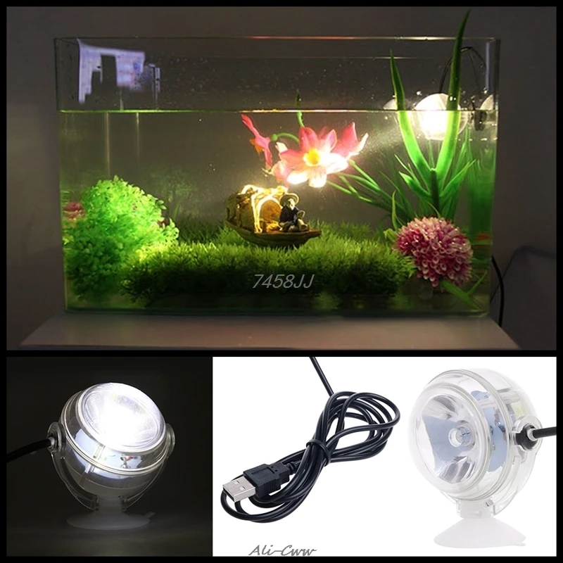 Цветной RGB светодиодный аквариумный светильник с дистанционным управлением