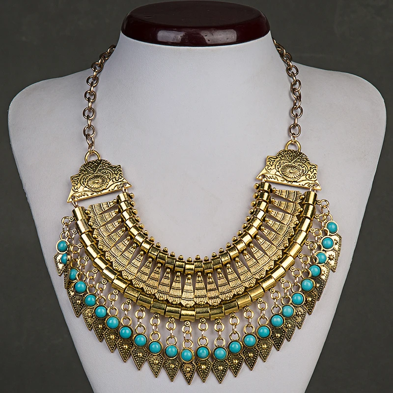 2016 чешские ювелирные цыганская этническая колье воротник старинные макси