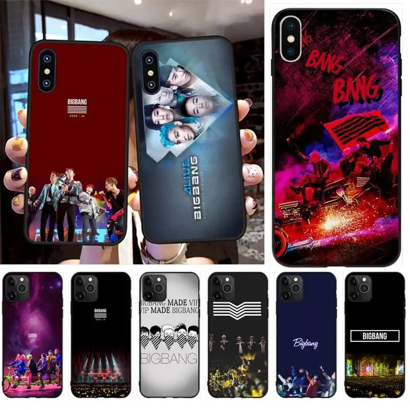 

PENGHUWAN kpop Bigbang logo Custom Photo Soft Phone Case for iPhone 11 pro XS MAX 8 7 6 6S Plus X 5S SE XR case