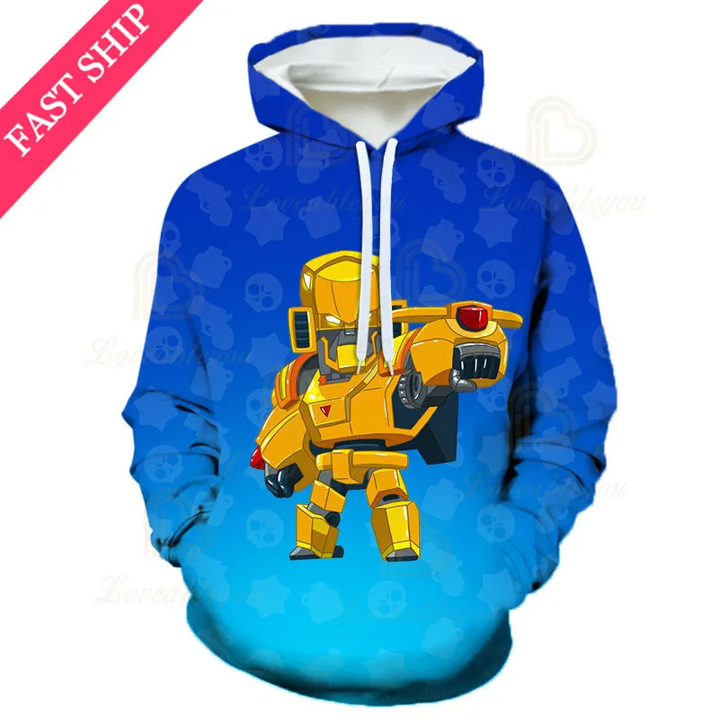 

Browlers Bo and Star,Cartoon Tops Baby Clothes Shelly 8 To 19 Years Kids Sweatshirt Shooter Game MAX 3D Print Hoodie Boys Girls