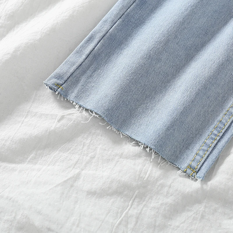 

Jeans Women Solid Simple All Match High Waist Trousers Womens Korean Fashion Streetwear Pocket Ankle-length Harajuku Hot Sale