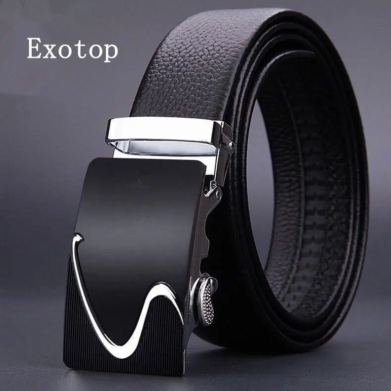 

Men's genuine leather belt soft leather sports car automatic buckle belt student leisure youth business pants wild