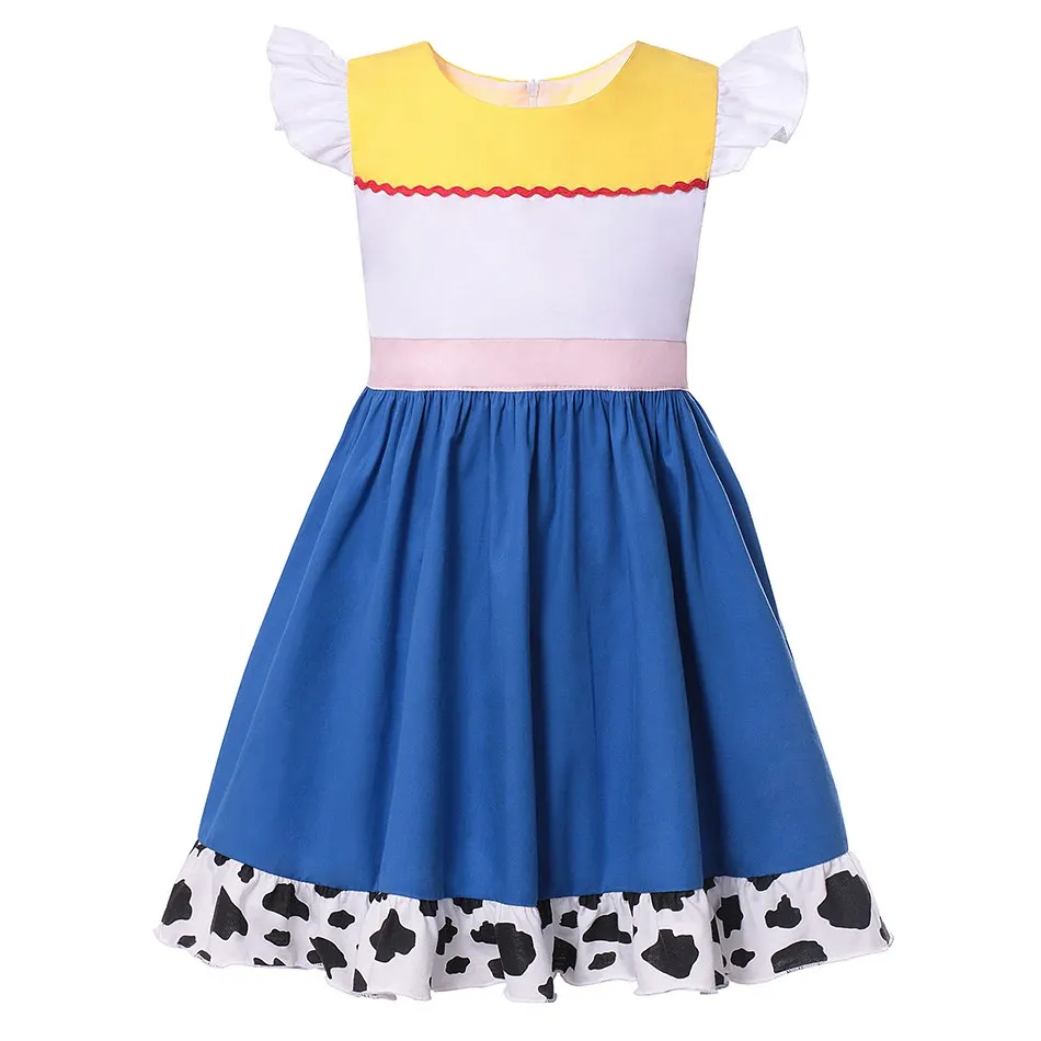 Toy Story Dress 07 VOGUEON для девочек праздничное платье принцессы летнее Пышное Платье Ариэль "Минни" Жасмин игрушка "Рапунцель" История праздничный костюм для Хэллоуина фон для фотосъемки - Цвет: Toy Story Dress 07