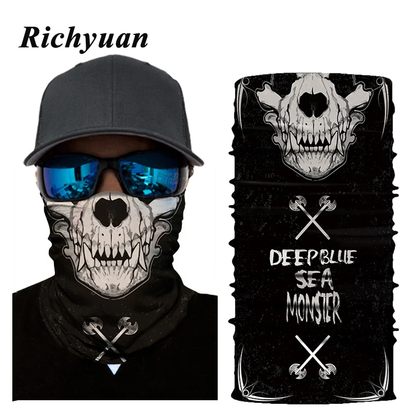 

Hot Magic Bandanas Men Fashion Face Mask Seamless Balaclava Motorcycle Ghost Skull Skeleton Shield Headwear Magic Scarf Women